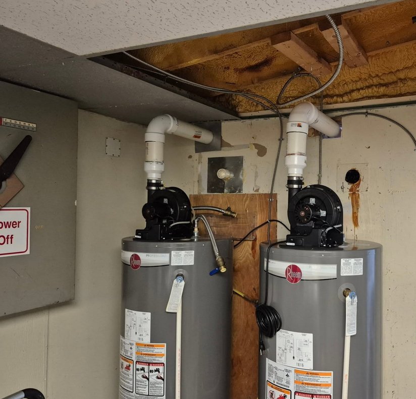 Comfortable Living Plumbing & Heating — dual water heater install